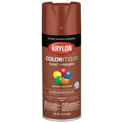 Picture of Krylon Industrial Colormaxx Paint+Primer Gloss  Georgia Clay 12Oz Part# - K05519007