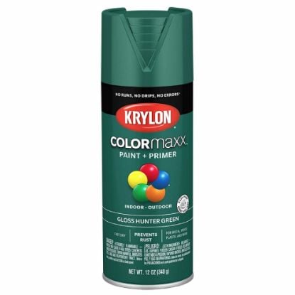 Picture of Krylon Industrial Colormaxx Paint+Primer Gloss  Hunter Green 12Oz Part# - K05523007