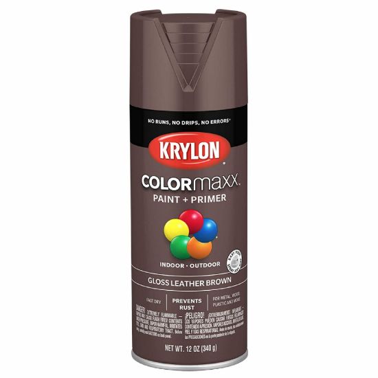 Picture of Krylon Industrial Colormaxx Paint+Primer Gloss Leather Brown 12Oz Part# - K05527007