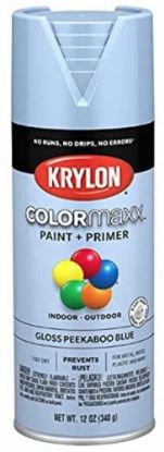 Picture of Krylon Industrial Colormaxx Paint+Primer Gloss Peekaboo Blue 12Oz Part# - K05530007