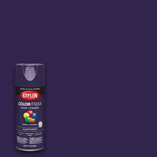 Picture of Krylon Industrial Colormaxx Paint + Primer  Gloss  Purple  12 Oz. Part# - K05533007