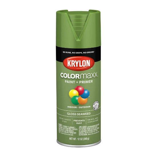 Picture of Krylon Industrial Colormaxx Paint + Primer  Gloss  Seaweed  12 Oz. Part# - K05538007