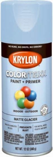 Picture of Krylon Industrial Colormaxx Paint + Primer  Matte  Glacier  12 Oz. Part# - K05551007