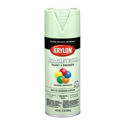 Picture of Krylon Industrial Colormaxx Paint+Primer Matte Seaside Green 12Oz Part# - K05552007