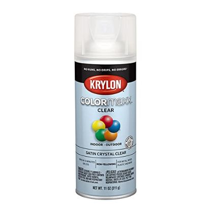 Picture of Krylon® Industrial Colormaxx Acrylic  Satin  Crystal Clear  11 Oz Part# - K05562007