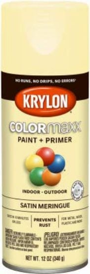 Picture of Krylon® Industrial Colormaxx Paint + Primer  Satin  Meringue  12 Oz Part# - K05570007