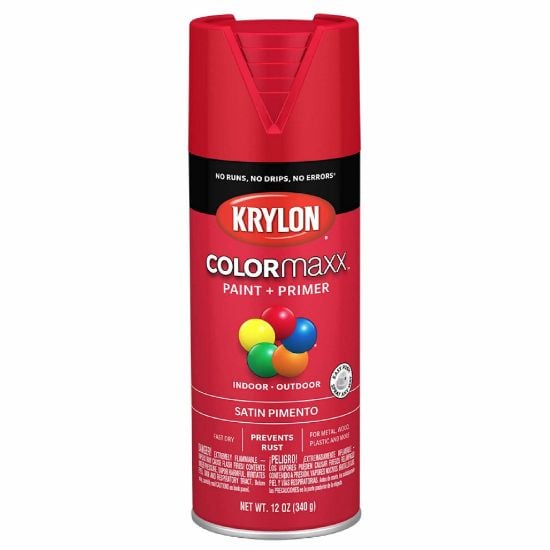 Picture of Krylon® Industrial Colormaxx Paint + Primer  Satin  Pimento  12 Oz. Part# - K05574007