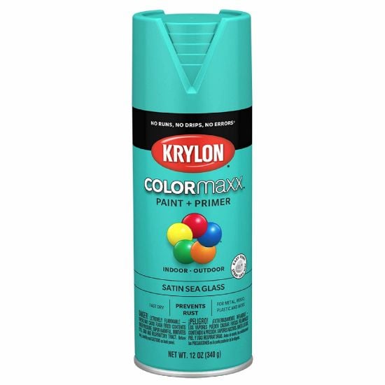 Picture of Krylon® Industrial Colormaxx Paint + Primer  Satin  Sea Glass  12Oz Part# - K05576007