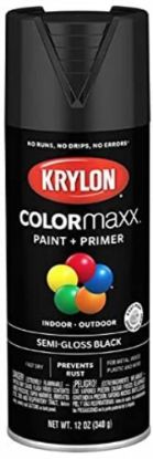 Picture of Krylon® Industrial Colormaxx Paint + Primer  Semi-Gloss Black  12Oz Part# - K05579007