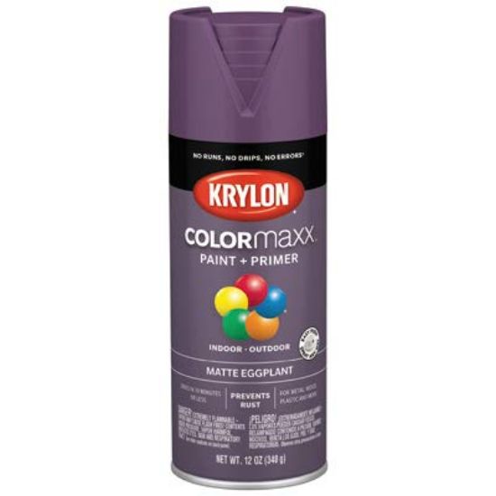 Picture of Krylon® Industrial Colormaxx Paint + Primer  Matte  Eggplant  12 Oz Part# - K05594007