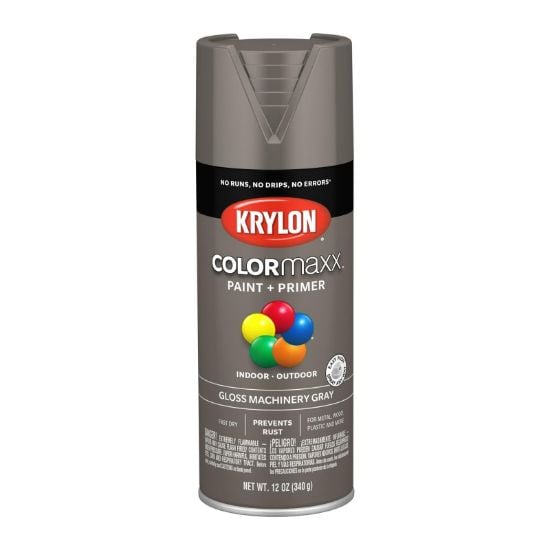 Picture of Krylon® Industrial Colormaxx Paint+Primer Gloss Machinery Gray 12Oz Part# - K05599007