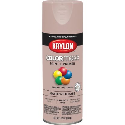 Picture of Krylon® Industrial Colormaxx Paint + Primer  Matte  Wild Rose  12Oz Part# - K05601007