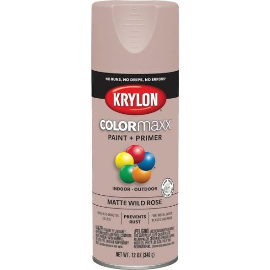 Picture of Krylon® Industrial Colormaxx Paint + Primer  Matte  Wild Rose  12Oz Part# - K05601007