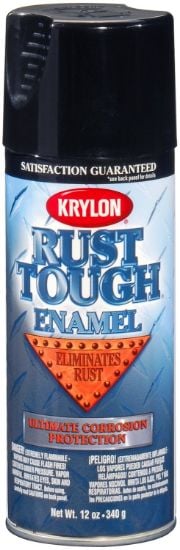 Picture of Krylon® Industrial Rust Tough Enamel  Gloss  Black  12 Oz. Part# - K09202008