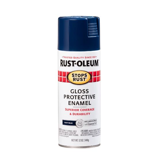 Picture of Rust-Oleum® Stops Rust Spray Navy Gloss 12 Oz Part# - 7723830