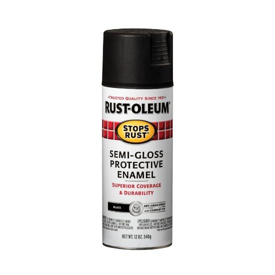 Picture of Rust-Oleum® Stops Rust Enamel Spraypaint  Semi-Gloss Black Part# - 7798830