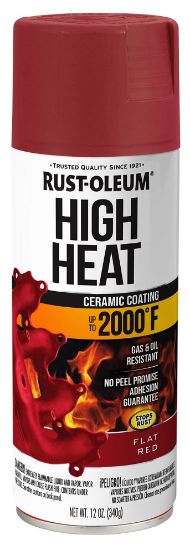 Picture of Rust-Oleum® Auto High Heat Spray Paint  Flat Red  12 Oz. Part# - 248908