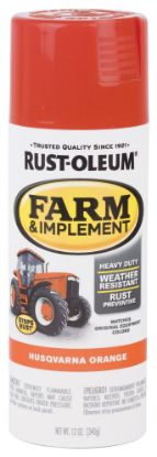 Picture of Rust-Oleum® Farm & Implement Paint Husqvarna Orange  12 Oz. Part# - 303472