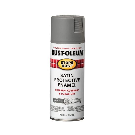 Picture of Rust-Oleum® Stops Rust Enamel Spray Satin Coastal Gray 12 Oz Part# - 312819