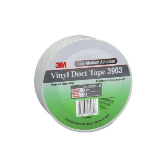 Picture of 3M™ White Vinyl Duct Tape 3903 2" X 50Yds 6.2 Mil Part# - 7100148262