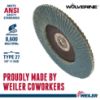 Picture of Weiler® 7" Wolv Flap Disc  Flat 60Z  5/8"-11 Unc Nut Part# - 31421