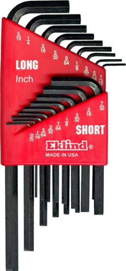 Picture of Eklind Tool 18Pc. Inch L-Wrench Hexkey Set Comb. Short Part# - 10018