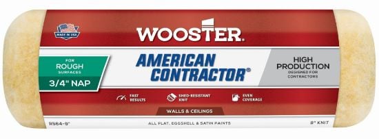 Picture of Wooster 9" American Contractor 3/4" Nap Roller Cvr Bulk Part# - 00R3640090