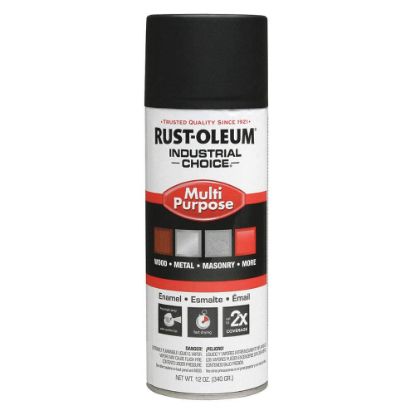 Picture of Rust-Oleum® Enamel Spray Paint  Ultra-Flat Black  12 Oz. Part# - 1676830V