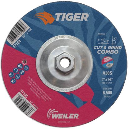 Picture of Weiler® 7 X 1/8 Tiger Ty27 Combwhl  Ao  5/8-11 Ah Part# - 57104