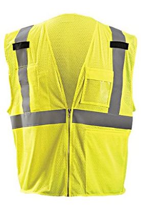 Picture of Occunomix Class 2 Mesh Tablet Vest  2" Tape  Zip  M  Yel Part# - Lux-Gcztab-Ym