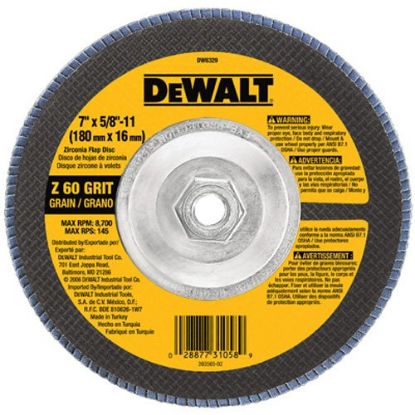 Picture of Dewalt® 7" X 5/8"-11 60G Type 29Hp Flap Disc Part# - Dw8329