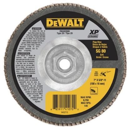 Picture of Dewalt® Shell-7X5/8-11In Sg80 T29 Cer Flap Disc Part# - Dwa8288H