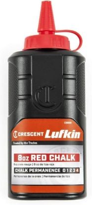 Picture of Crescent Lufkin® Chalk Bottle Red 8Oz Part# - Cb08R