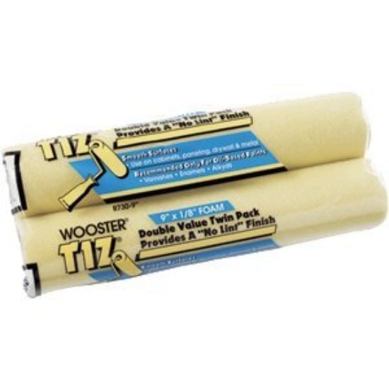 Picture of Wooster 9" Tiz Foam Twin Pack Roller Covers Part# - 00R7300090