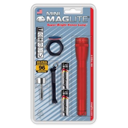 Picture of Mag-Lite Red Aa Mini-Mag Combo Pack W/Batteries Part# - M2A03C