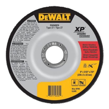 Picture of Dewalt® 9" X 3/32" X 7/8" Ceramic Abrasive Part# - Dwa8928