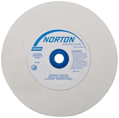 Picture of Norton 6" X 3/4" X1" Type 1 Aluminum Oxide Wh. Fine 100 Part# - 7660788247