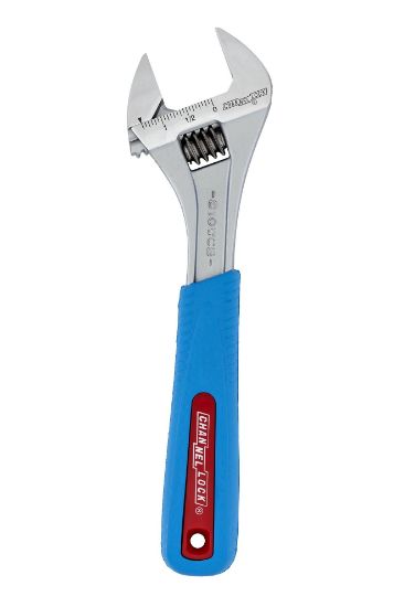 Picture of Channellock® 10" Code Blue Gripped Bulk Adj Wrench Wide Part# - 810Wcb Bulk