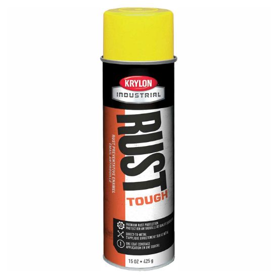 Picture of Krylon Industrial Tough Coat Adv W/Rust Barrier  Sfty Yellow15Oz Part# - K00439008