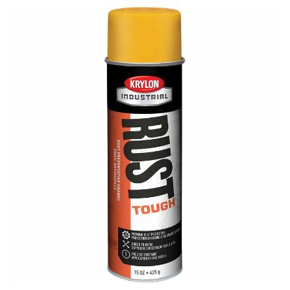 Picture of Krylon Industrial Tough Coat Adv W/Rust Barrier  Equip Yellow15Oz Part# - K00489008