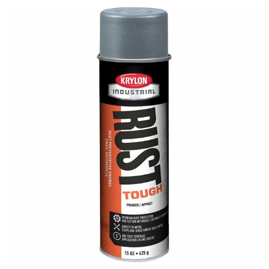 Picture of Krylon Industrial Tough Coat Adv W/Rustbarrier  Gray Primer  15 Oz Part# - K00829008