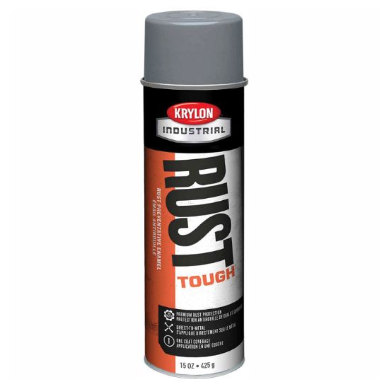 Picture of Krylon Industrial Tough Coat Adv W/Rust Barrier Drk Machgray15Oz Part# - K00879008