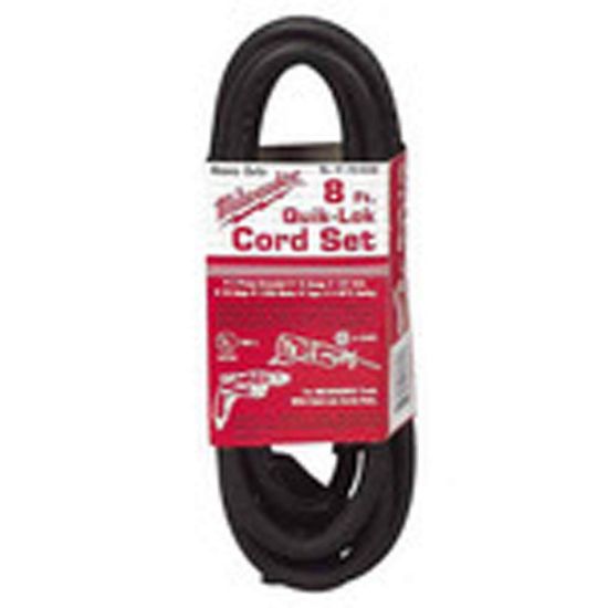 Picture of Milwaukee® Tool 8' Quik-Lok Cord Set Part# - 48-76-4008