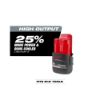 Picture of Milwaukee® Tool M12 Redlithium High Output Cp2.5 Battery Pack Part# - 48-11-2425