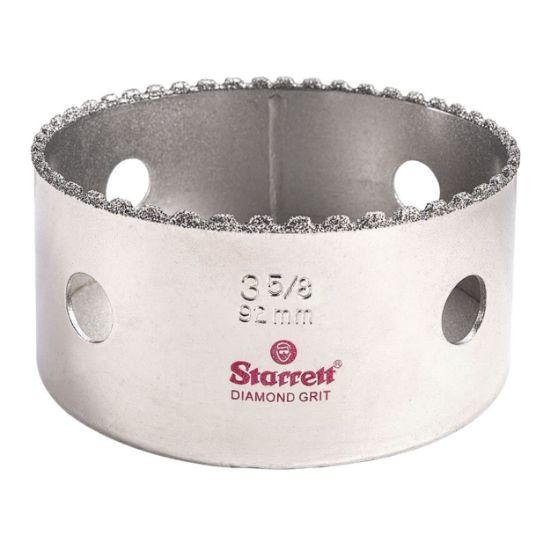 Picture of L.S. Starrett Diamond Grit Hole Saw 3-5/8" 92Mm Diameter Part# - Kd0358-N