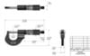 Picture of L.S. Starrett Mechanical Digital Micrometer  5 In. Part# - 63493