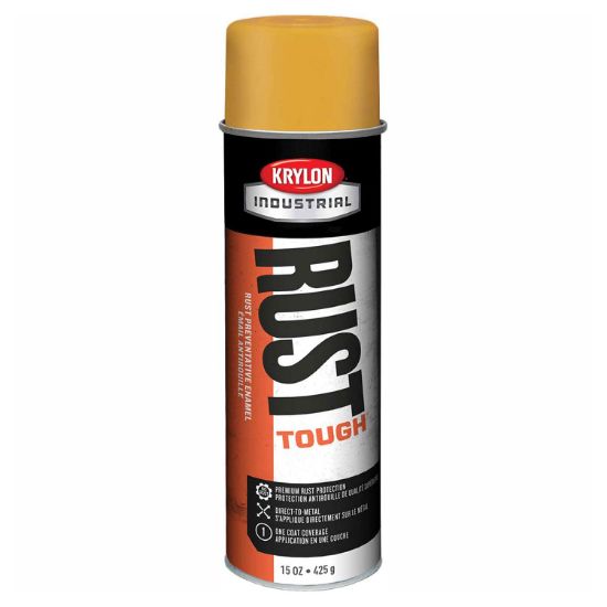 Picture of Krylon Industrial Tough Coat Advanced W/Rust Barrier  Ind Yel 15Oz Part# - K00479008