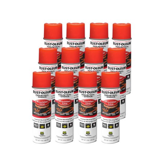 Picture of Rust-Oleum® Inverted Marking Paint Fluorescent Red  17 Oz. Part# - 1662838V