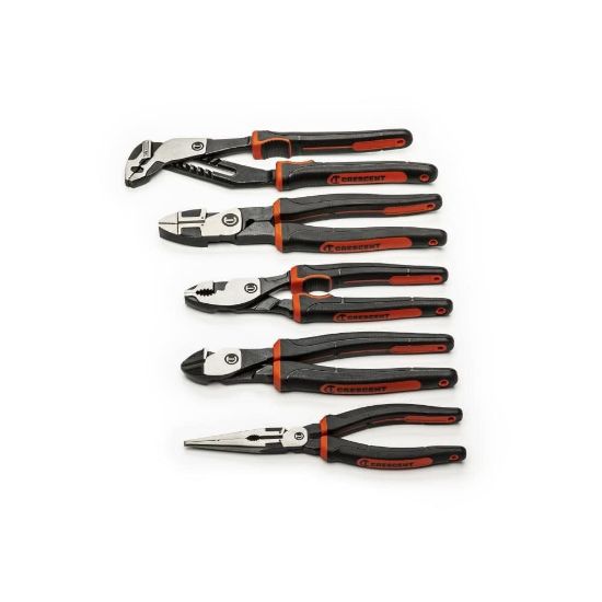 Picture of Crescent® Z2 5Pc Mixed Dual Material Plier Set Part# - Z2Set5Cg-06