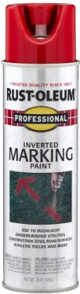 Picture of Professional Prof Inverted Marking Paint  Safety Red  15 Oz Part# - 2564838